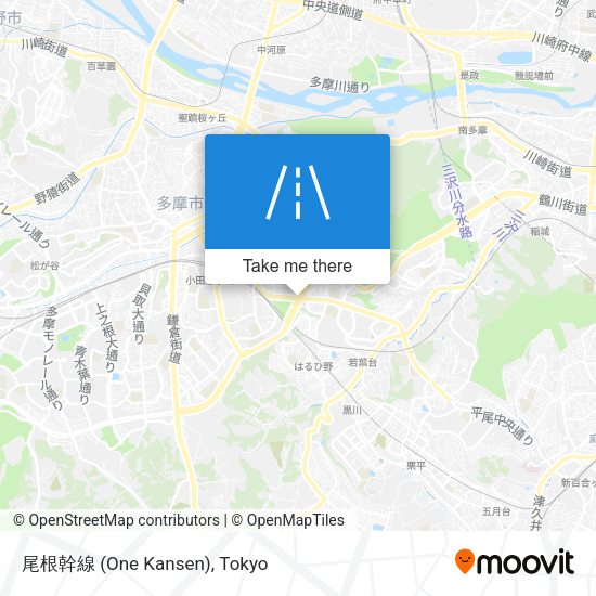 尾根幹線 (One Kansen) map