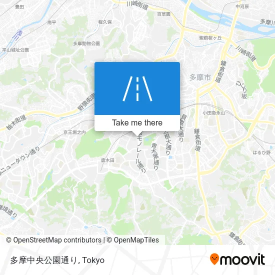 多摩中央公園通り map