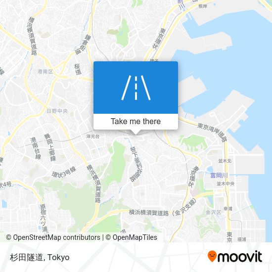 杉田隧道 map