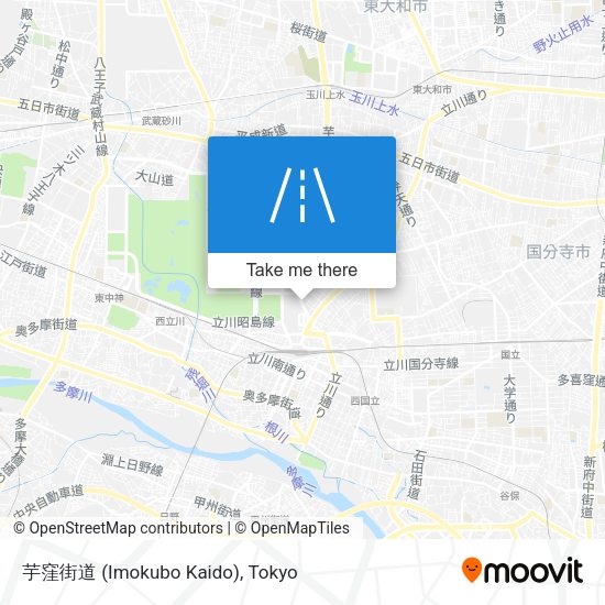 芋窪街道 (Imokubo Kaido) map