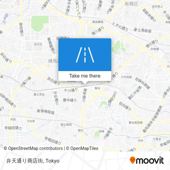 弁天通り商店街 map