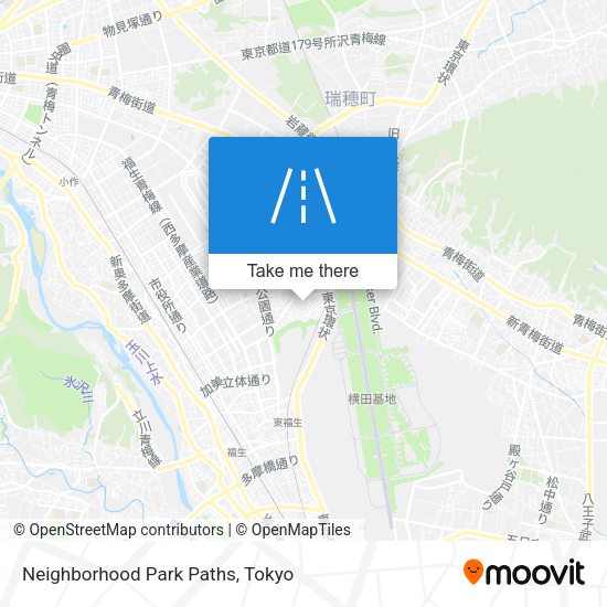 Neighborhood Park Paths map
