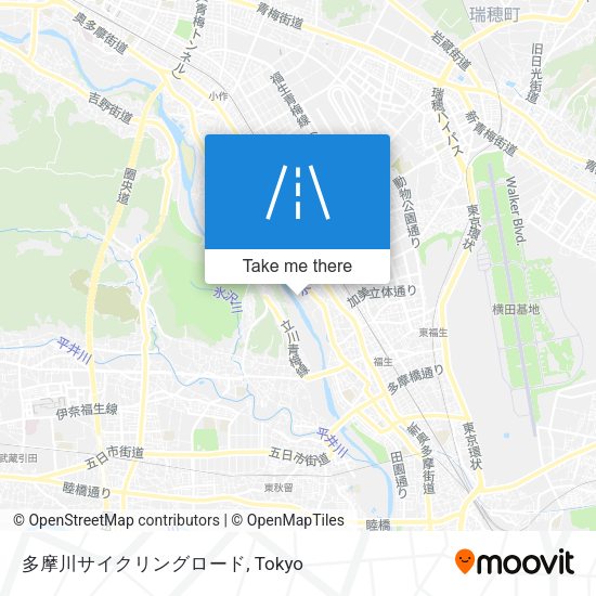 多摩川サイクリングロード map