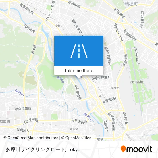 多摩川サイクリングロード map