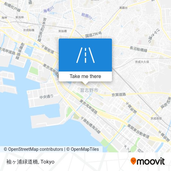 袖ヶ浦緑道橋 map