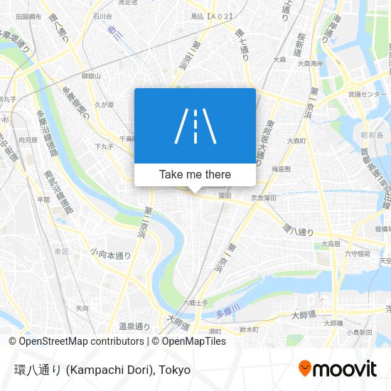 環八通り (Kampachi Dori) map