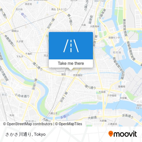 さかさ川通り map