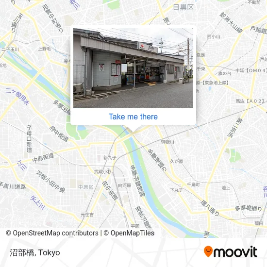 沼部橋 map