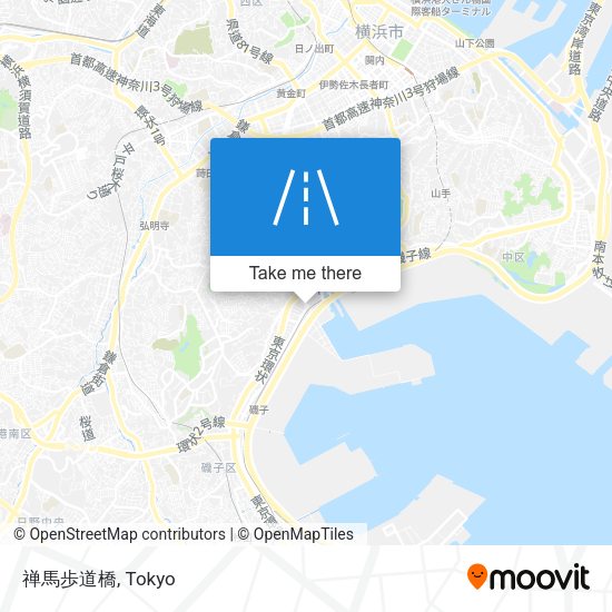 禅馬歩道橋 map