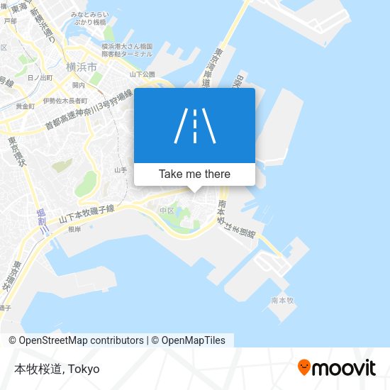 本牧桜道 map