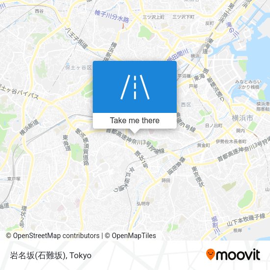 岩名坂(石難坂) map