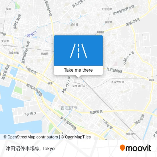 津田沼停車場線 map