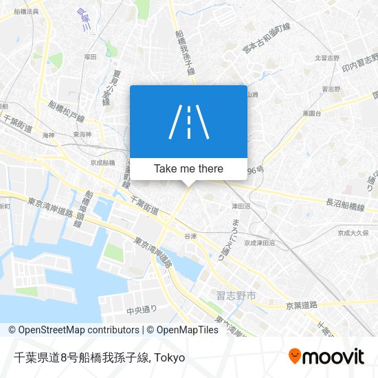 千葉県道8号船橋我孫子線 map