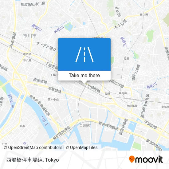 West Funabashi Station Line map