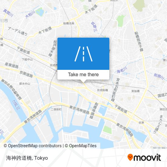 海神跨道橋 map