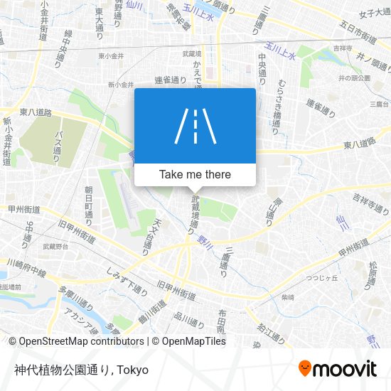 神代植物公園通り map