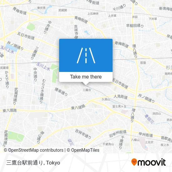 三鷹台駅前通り map