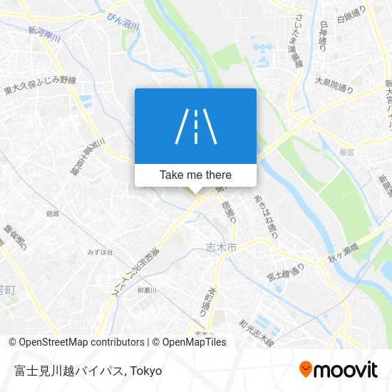 Fujimi Kawagoe Bypass map