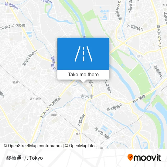 Fukuro Bridge Street map