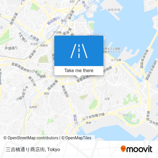 三吉橋通り商店街 map