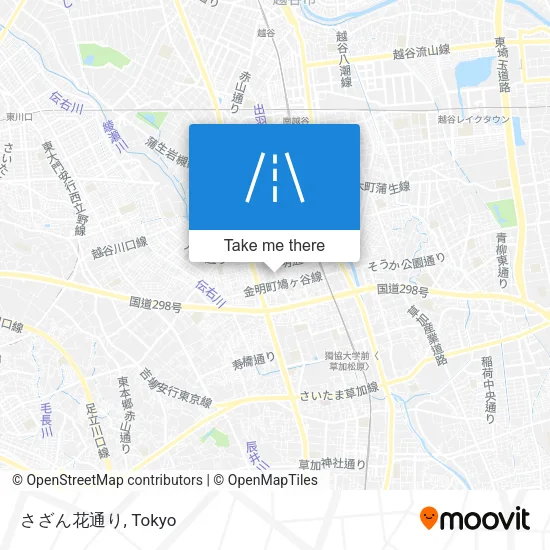 さざん花通り map