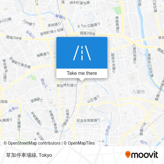 草加停車場線 map