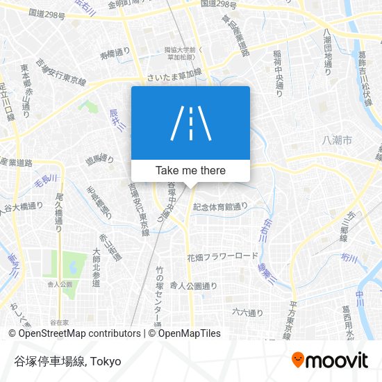 谷塚停車場線 map