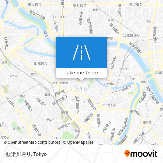 藍染川通り map