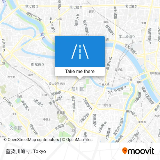 藍染川通り map