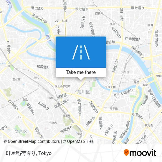 町屋稲荷通り map