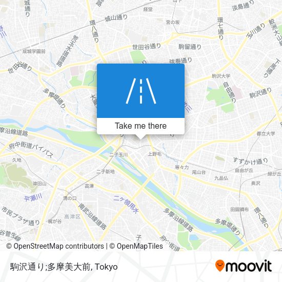 駒沢通り;多摩美大前 map