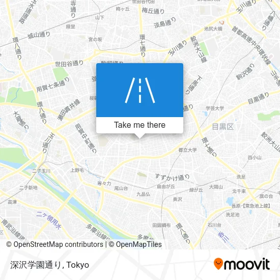 深沢学園通り map