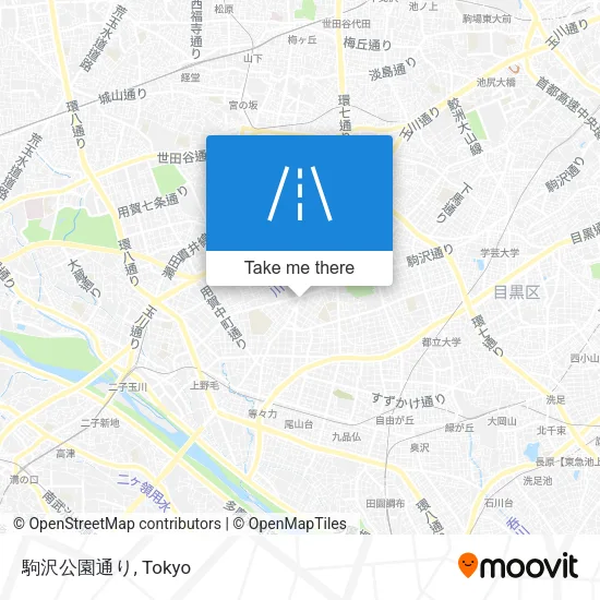 駒沢公園通り map