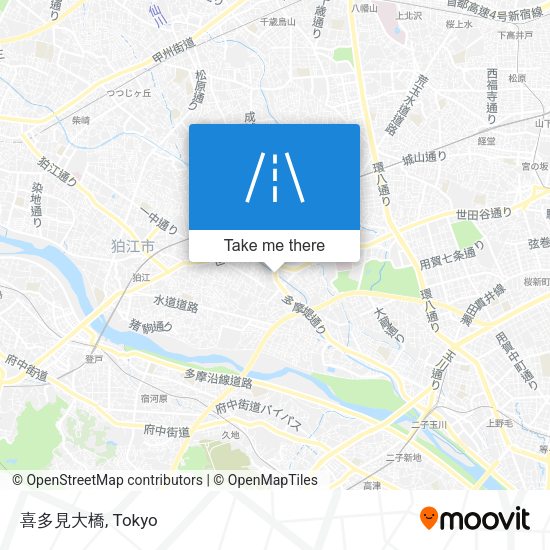喜多見大橋 map