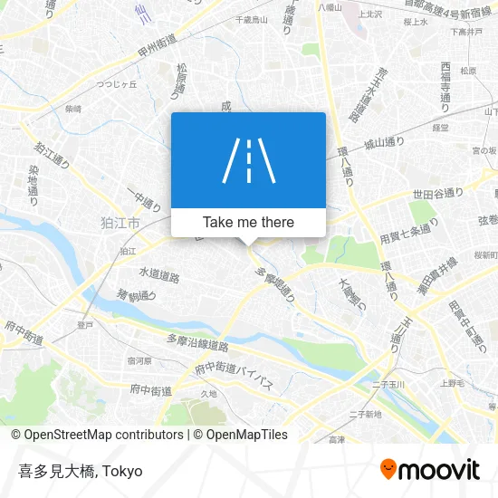 喜多見大橋 map