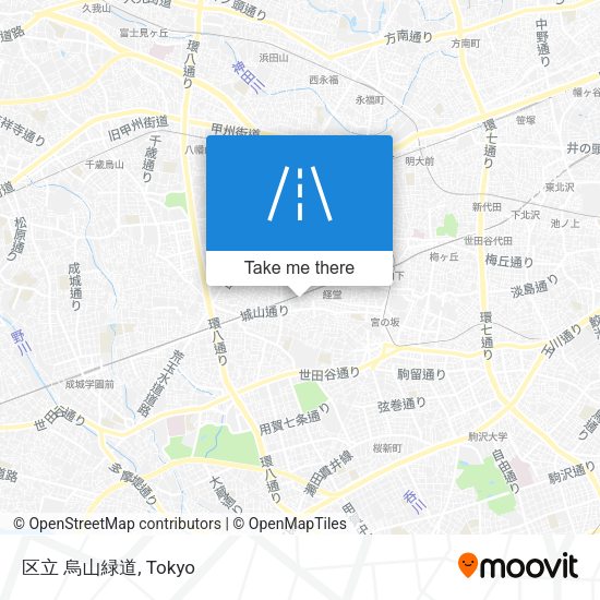 区立 烏山緑道 map