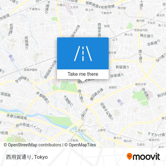 西用賀通り map