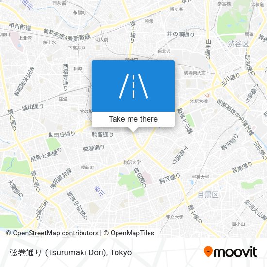 弦巻通り (Tsurumaki Dori) map
