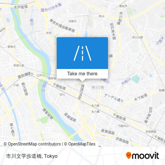 市川文学歩道橋 map