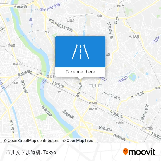 市川文学歩道橋 map