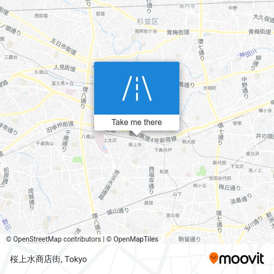 桜上水商店街 map