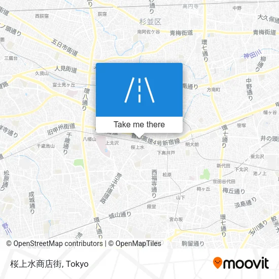 桜上水商店街 map