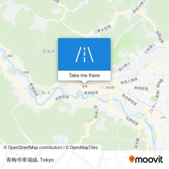 青梅停車場線 map