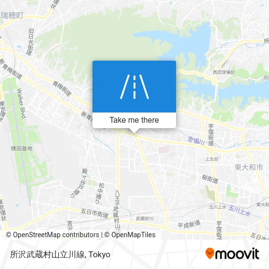 所沢武蔵村山立川線 map