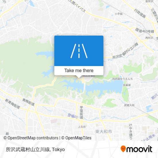 所沢武蔵村山立川線 map