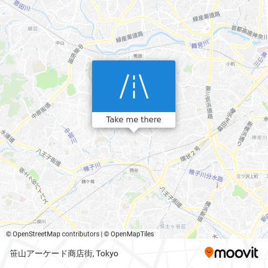 笹山アーケード商店街 map