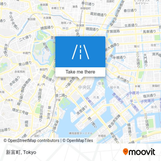 新富町 map