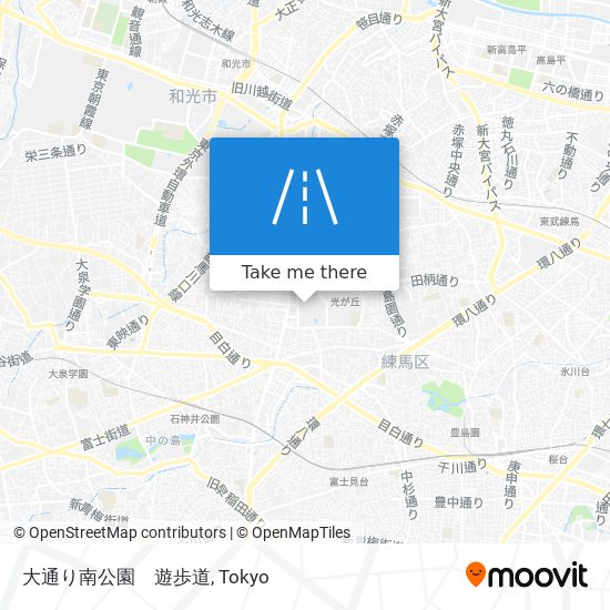 大通り南公園　遊歩道 map