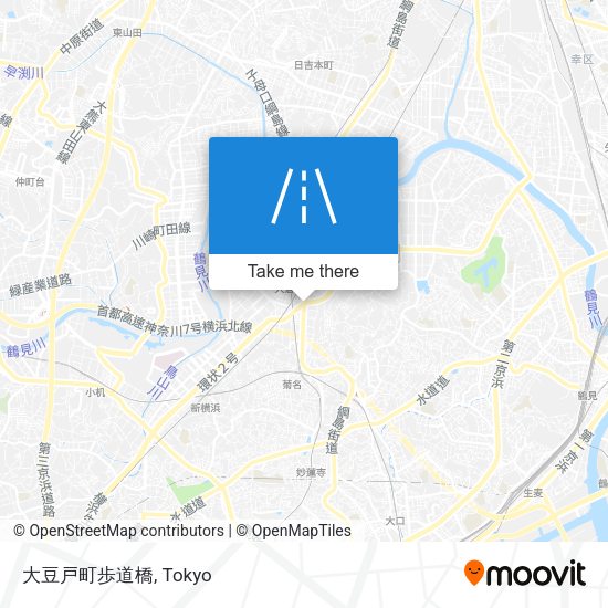 大豆戸町歩道橋 map