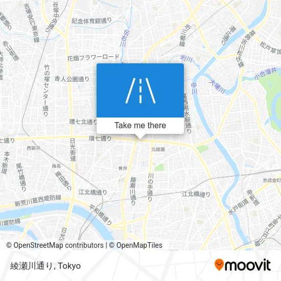 綾瀬川通り map